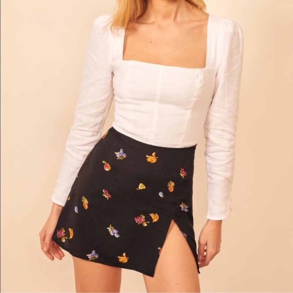 Reformation Margot skirt in fruit salad